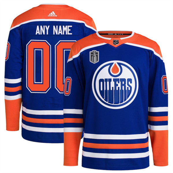 Custom Edmonton Oilers royal jersey