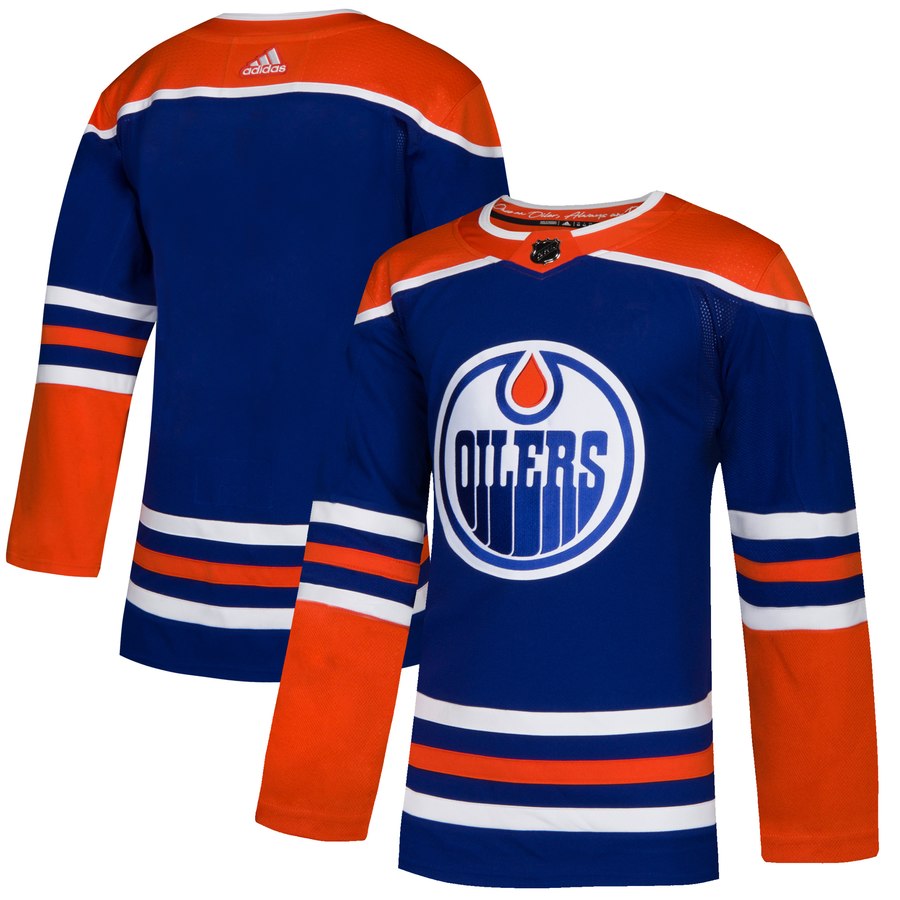 Edmonton Oilers royal jersey