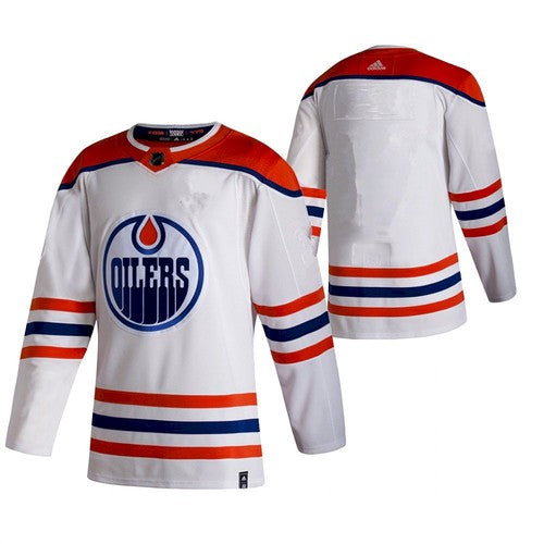 Edmonton Oilers white Reverse Retro jersey