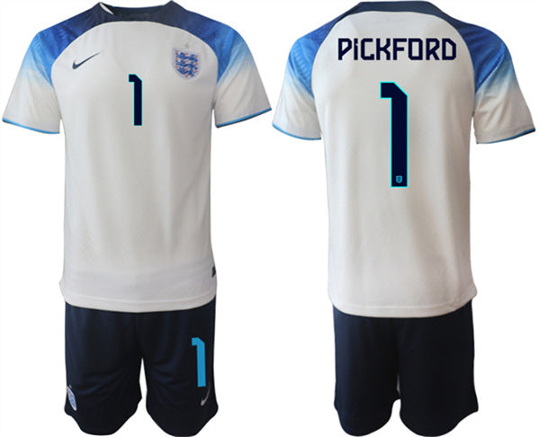 Pickford England National Team white Home jersey