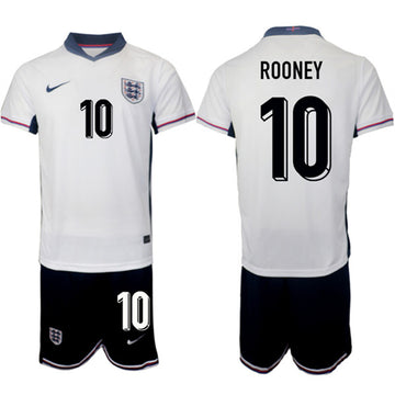 Wayne Rooney England National Team white Home jersey