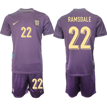 Aaron Ramsdale England National Team purple Away jersey