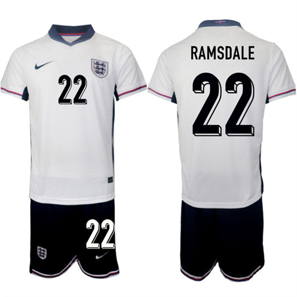Aaron Ramsdale England National Team white Home jersey