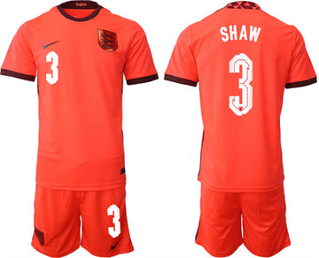 Shaw England National Team orange Away jersey