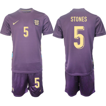 John Stones England National Team purple Away jersey