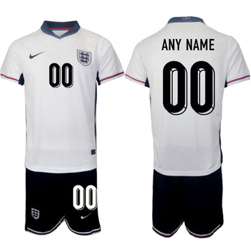 Custom England National Team white Home jersey
