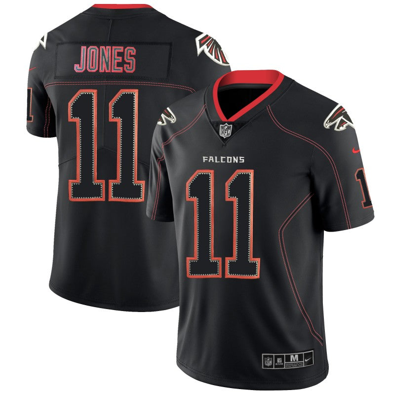 Falcons #11 Julio Jones 2018 Lights Out Black Color Rush Jersey