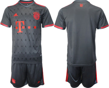 Custom Bayern Munich black Away jersey