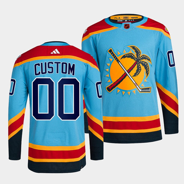 Custom Florida Panthers blue Reverse Retro jersey