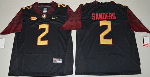 Custom Florida State Seminoles black jersey
