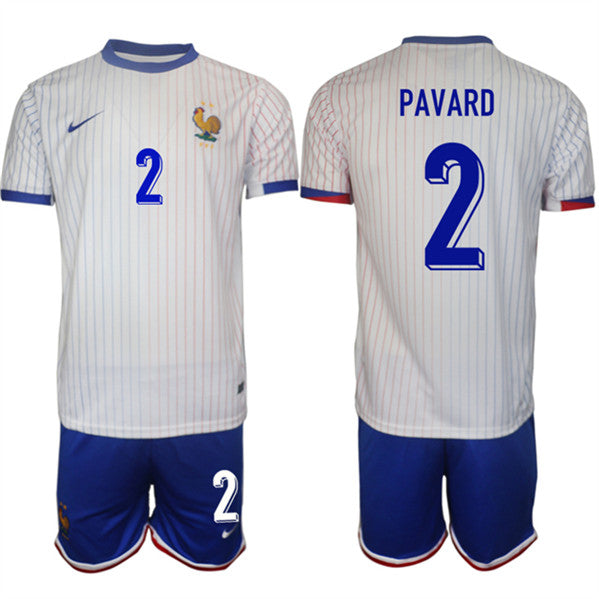 Benjamin Pavard France National Team white Away jersey