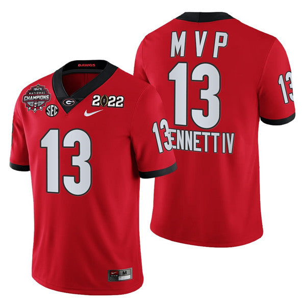 Stetson Bennett Georgia Bulldogs red jersey