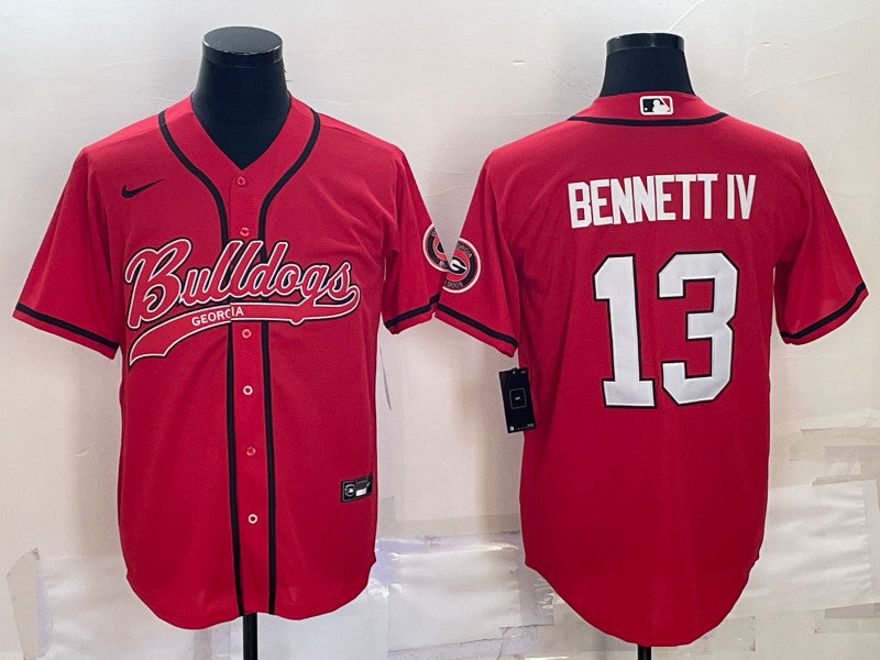 Stetson Bennett Georgia Bulldogs red jersey