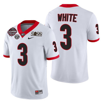 Zamir White Georgia Bulldogs white jersey