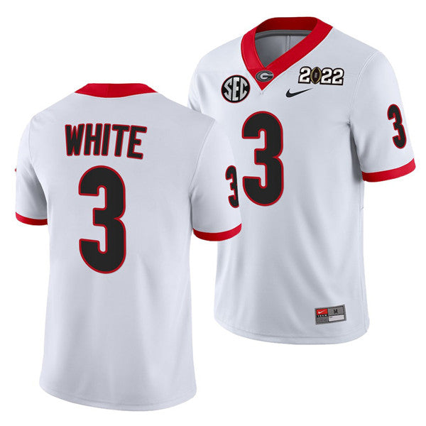 Zamir White Georgia Bulldogs white jersey