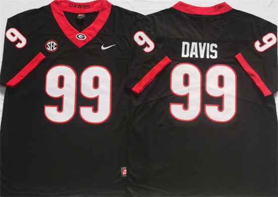 DAVIS Georgia Bulldogs black jersey