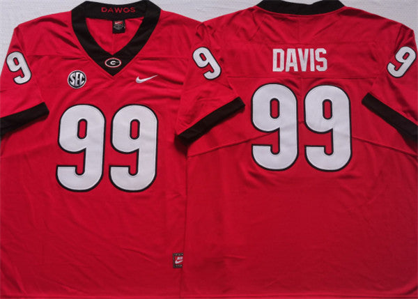 DAVIS Georgia Bulldogs red jersey