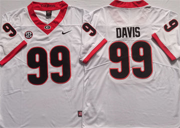 DAVIS Georgia Bulldogs white jersey