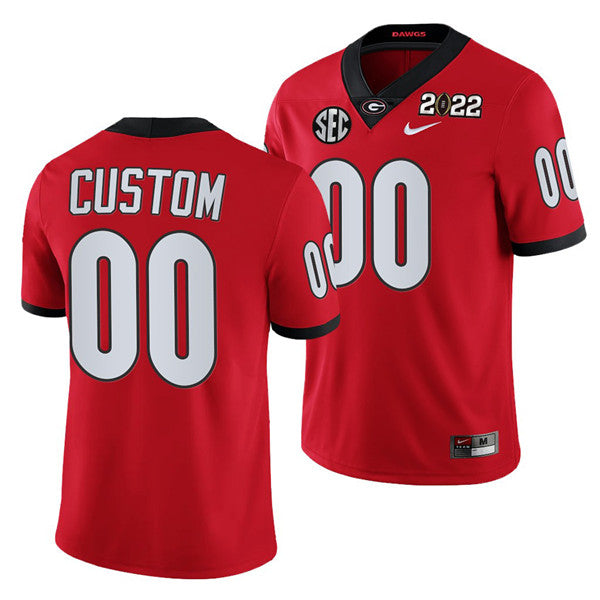 Custom Georgia Bulldogs red jersey