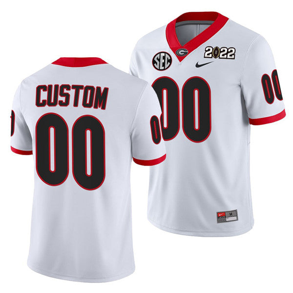 Custom Georgia Bulldogs white jersey