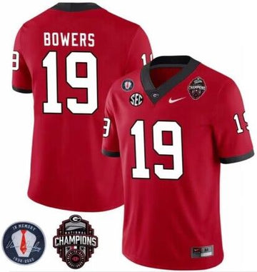 Custom Georgia Bulldogs red jersey