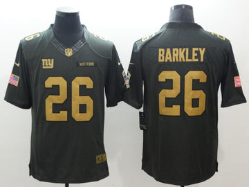Saquon Barkley New York Giants gold Salute To Service jersey