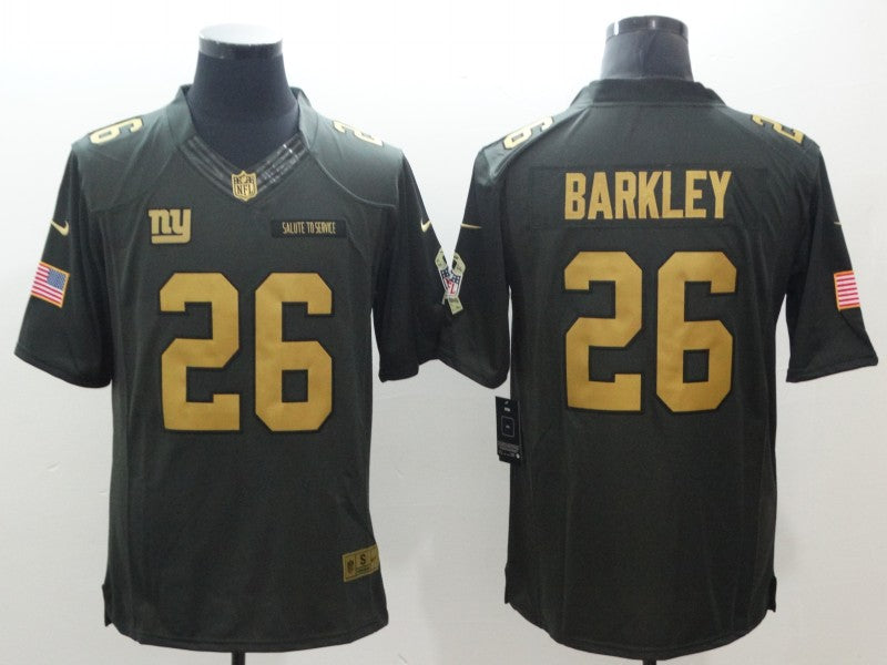 Saquon Barkley New York Giants gold Salute To Service jersey