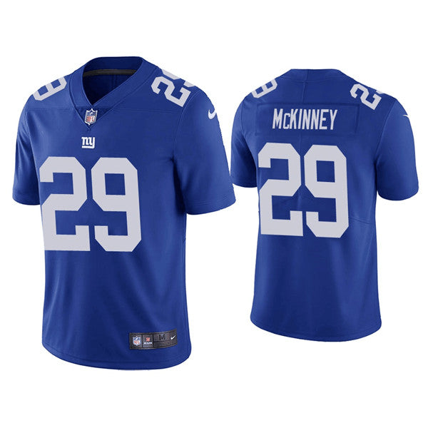 Xavier McKinney New York Giants blue jersey