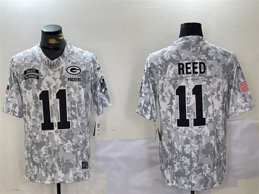 Green Bay Packers #11 Jayden Reed 2024 FUSE Arctic Camo Salute to Service Jersey