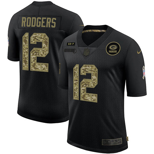 Aaron Rodgers Green Bay Packers green Salute To Service jersey