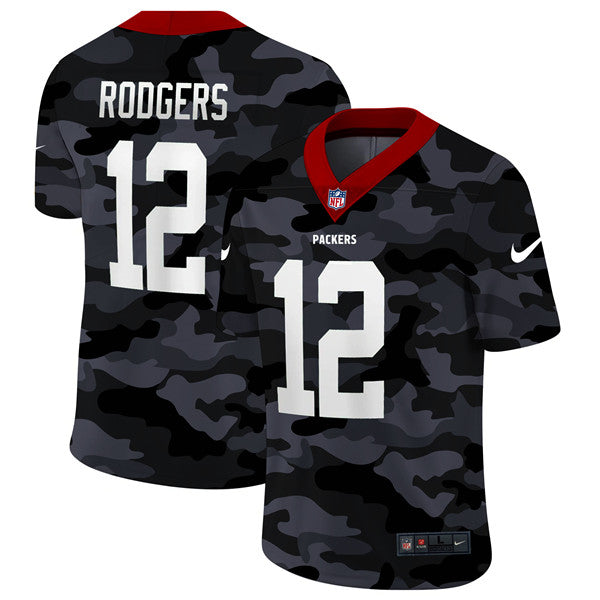 Aaron Rodgers Green Bay Packers green Camo jersey