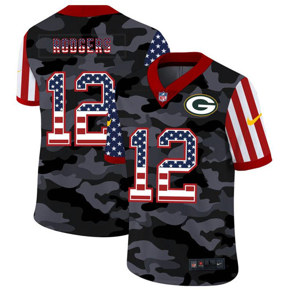Aaron Rodgers Green Bay Packers green Camo jersey