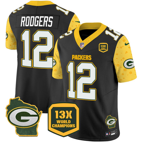 Aaron Rodgers Green Bay Packers green FUSE jersey