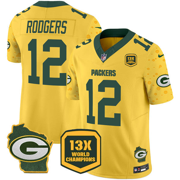 Aaron Rodgers Green Bay Packers green FUSE jersey