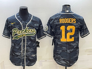 Aaron Rodgers Green Bay Packers green Camo jersey