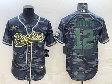 Aaron Rodgers Green Bay Packers green Camo jersey