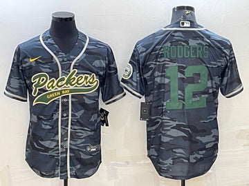 Aaron Rodgers Green Bay Packers green Camo jersey