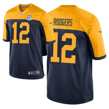 Aaron Rodgers Green Bay Packers green Game jersey