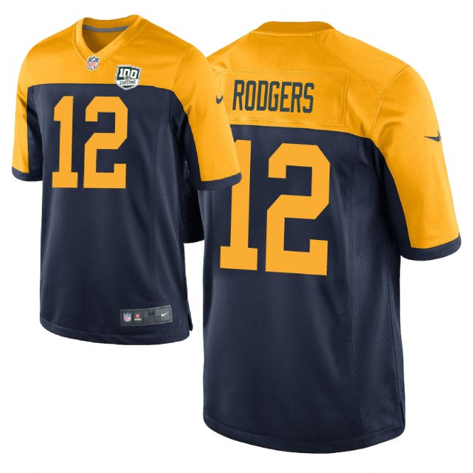 Aaron Rodgers Green Bay Packers green Game jersey