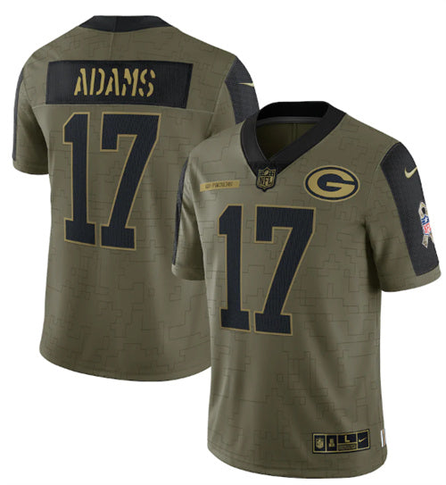 Davante Adams Green Bay Packers green Salute To Service jersey