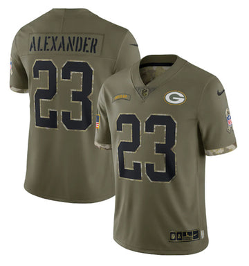 Jaire Alexander Green Bay Packers green Salute To Service jersey
