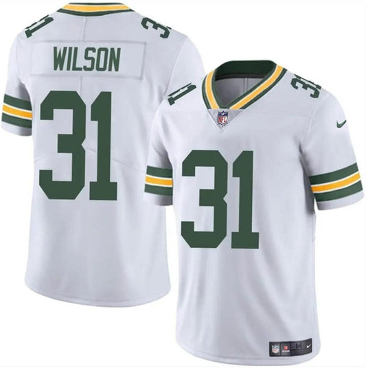 Green Bay Packers #31 Emanuel Wilson White Jersey