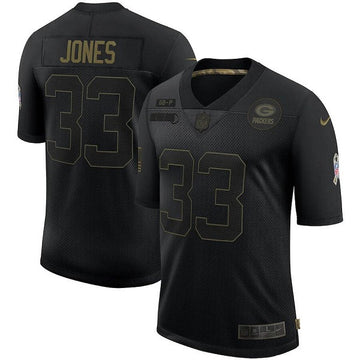 Aaron Jones Green Bay Packers green Salute To Service jersey