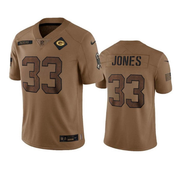Aaron Jones Green Bay Packers green Salute To Service jersey