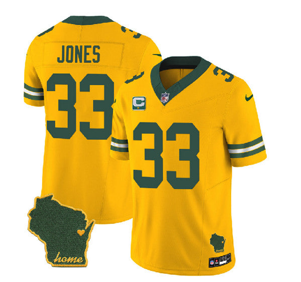 Aaron Jones Green Bay Packers green FUSE jersey