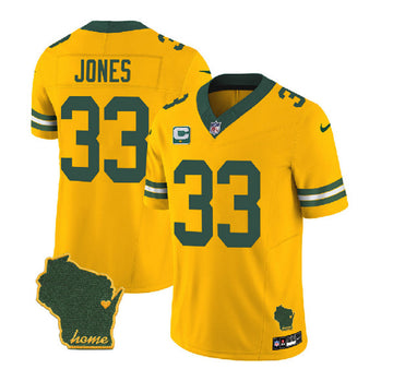 Aaron Jones Green Bay Packers green FUSE jersey