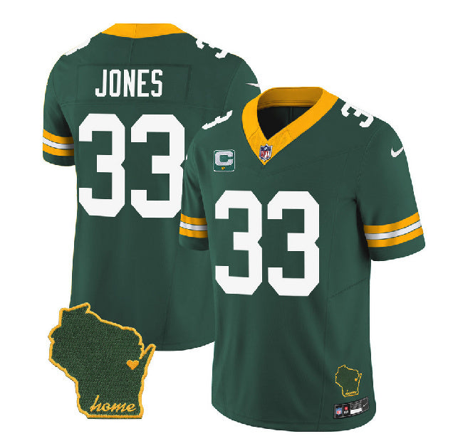 Aaron Jones Green Bay Packers green FUSE jersey