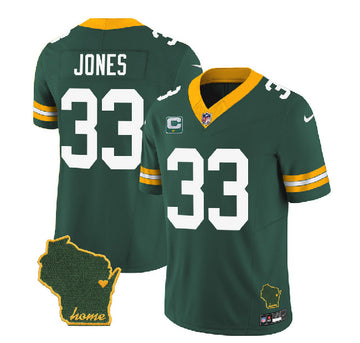 Aaron Jones Green Bay Packers green FUSE jersey