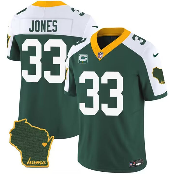 Aaron Jones Green Bay Packers green FUSE jersey