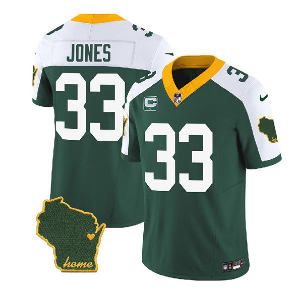 Aaron Jones Green Bay Packers green FUSE jersey